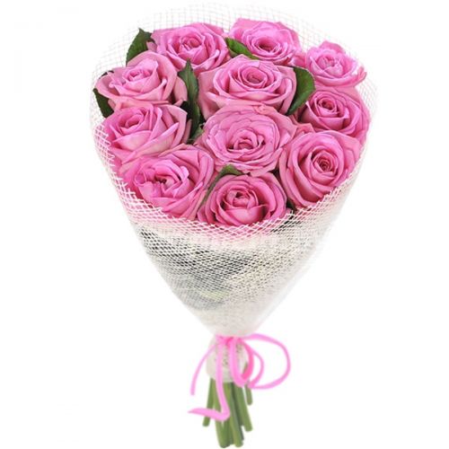 Заказать букет из 11-и розовых роз с доставкой по Ак-Довураку
